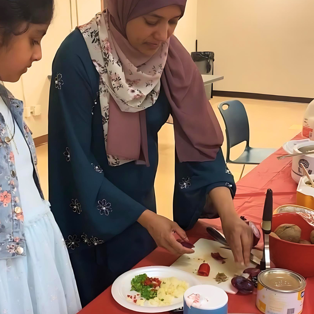 Residents from Banglatown, East Davison, and Hamtramck sharing cooking techniques, recipes