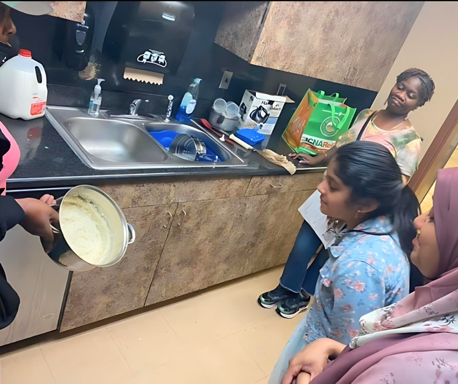 Residents from Banglatown, East Davison, and Hamtramck sharing cooking techniques, recipes